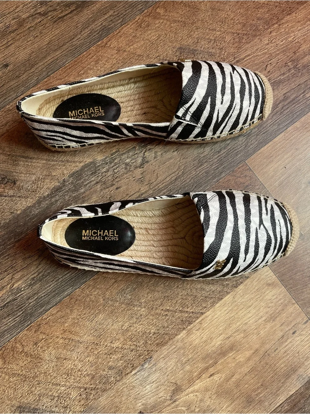 MICHAEL  Kors Zebra-Print Espadrilles - Black & White